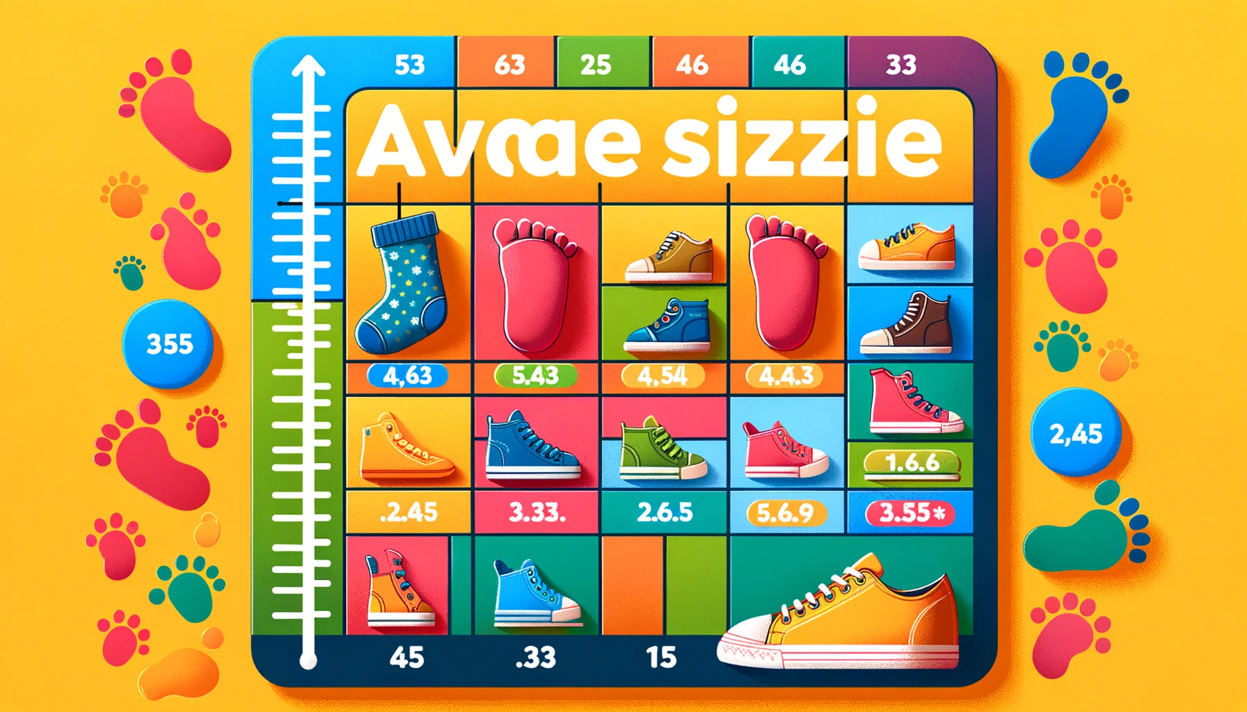 Average shoe size by age size chart