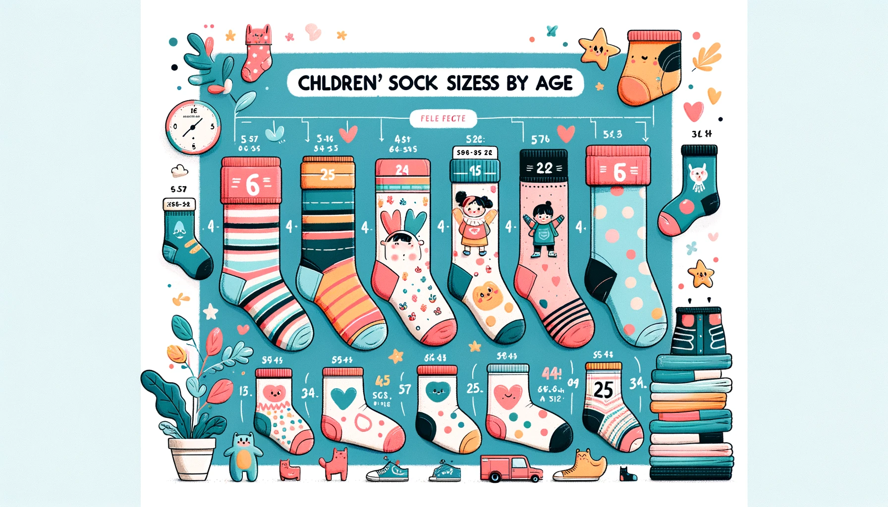 Children’s sock sizes by age